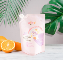 T&uacute;i tạo bọt rửa b&igrave;nh sữa v&agrave; rau quả Aiko hương tr&aacute;i c&acirc;y 650ml