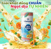 Nước dừa vị Tr&agrave; đ&agrave;o cam xả
