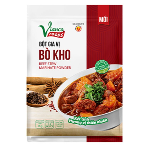 Bột gia vị b&ograve; kho ViancoFoods 18gr