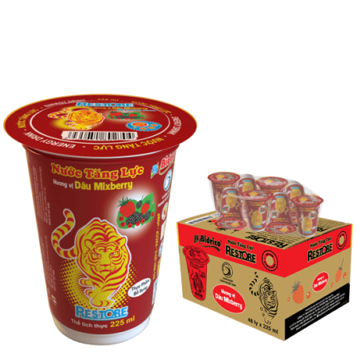 Nước tăng lực hương vị d&acirc;u Mixberry Restore