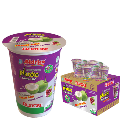 Nước tăng lực thạch dừa hương vị nho Restore