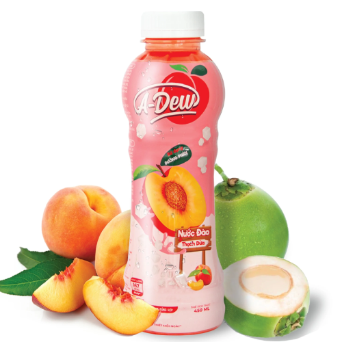 Nước Đ&agrave;o Thạch Dừa A-Dew 450ml