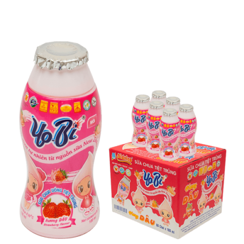 Sữa chua uống tiệt tr&ugrave;ng hương d&acirc;u Yobi