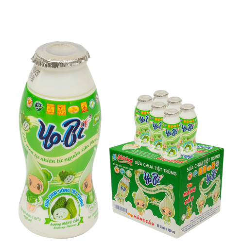 Sữa chua uống tiệt tr&ugrave;ng hương m&atilde;ng cầu Yobi