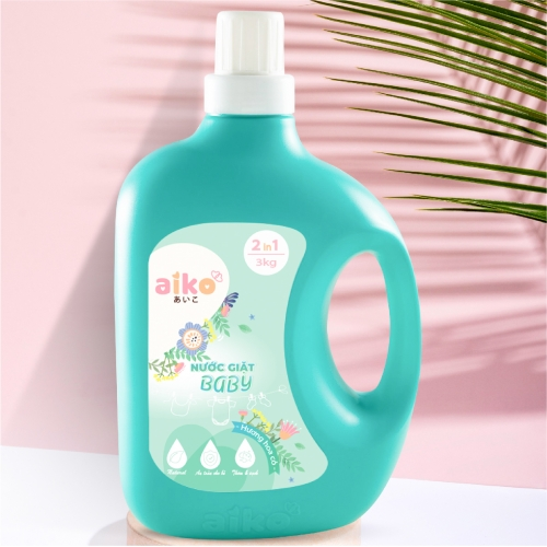 Nước giặt baby Aiko 2in1