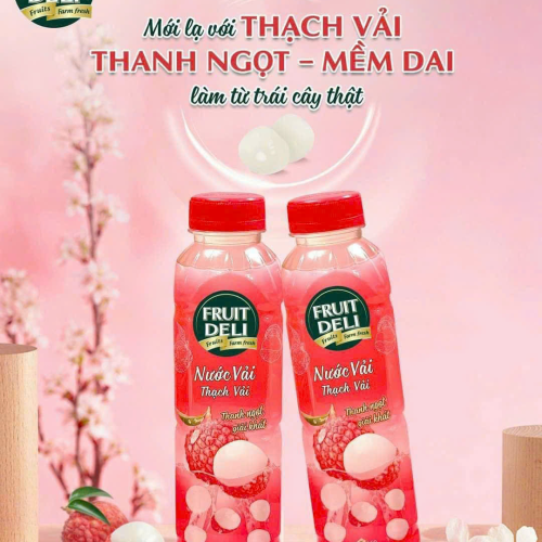 Nước tr&aacute;i vải Thạch vải deli