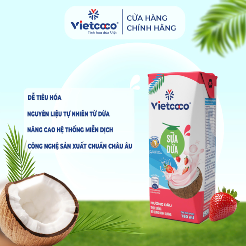 Sữa dừa vị D&acirc;u 