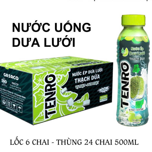 Nước &eacute;p dưa lưới thạch dừa TENRO