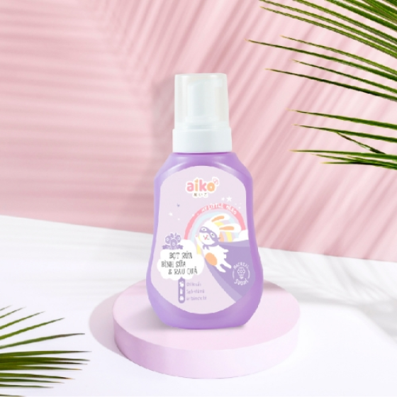Bọt rửa b&igrave;nh sữa v&agrave; rau quả Aiko hương tr&aacute;i c&acirc;y 500ml