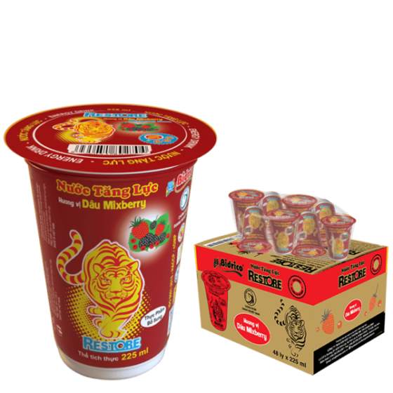 Nước tăng lực hương vị d&acirc;u Mixberry Restore