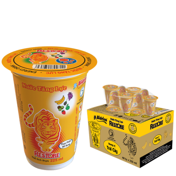 Nước tăng lực Restore ly 225ml (Tr&aacute;i c&acirc;y)